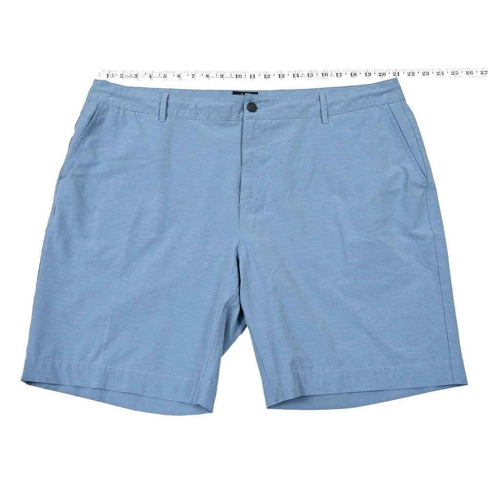 Faherty All Day Shorts Mens 42x9 Blue Casual Outdoor Golf Beach Hybrid Preppy
